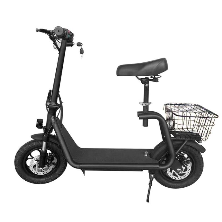 500W Electric Scooter with 48V 15Ah Battery, Rear Basket & Dual LED Headlights